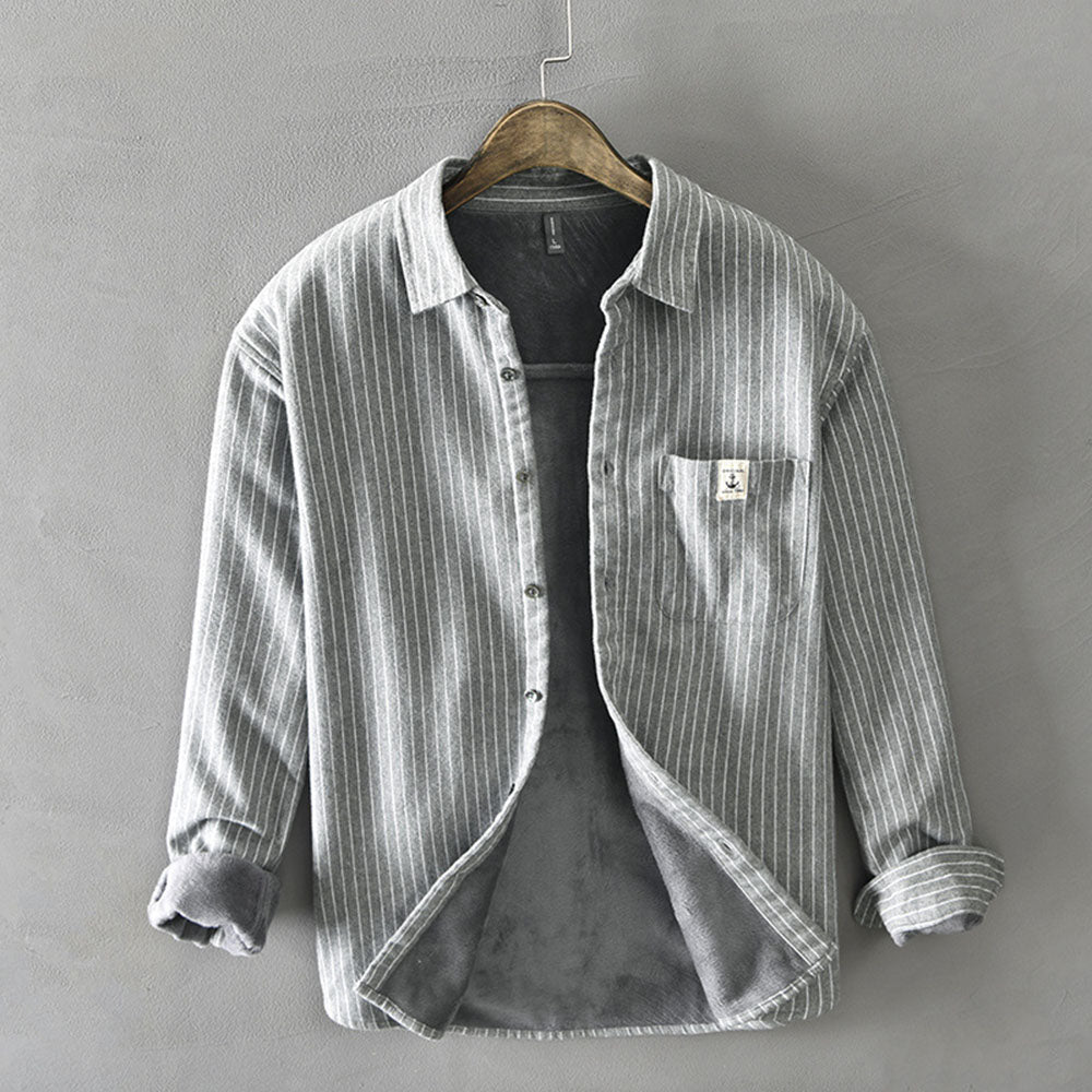 Peter™ Stripe Fleece Overshirt