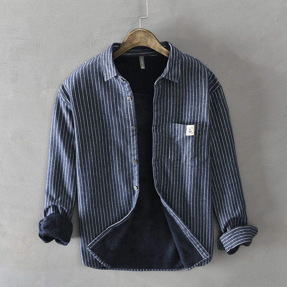 Peter™ Stripe Fleece Overshirt