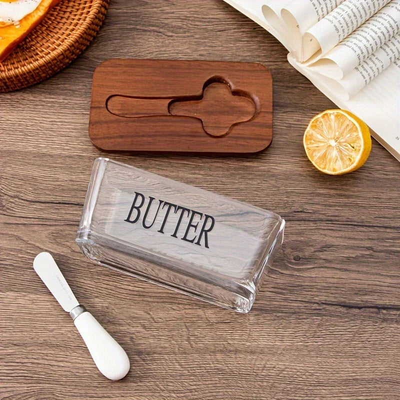 Valio Glass Butter Dish