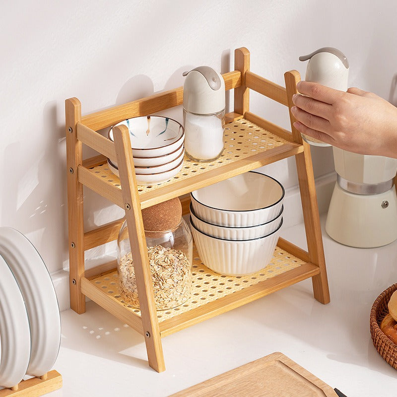 2-Tier Vintage Storage Rack