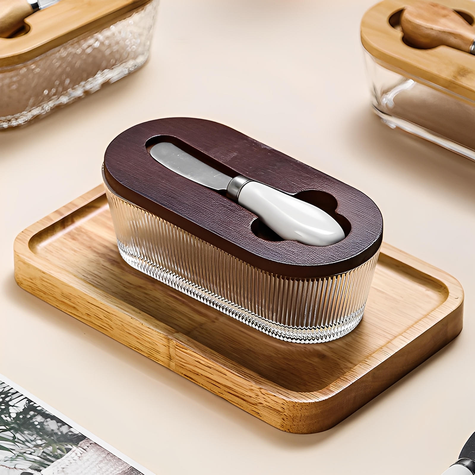 Wells Glass Butter Dish