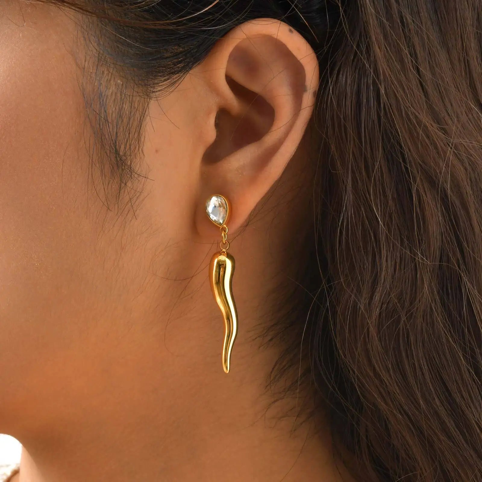 Bella Heart Drop Earrings