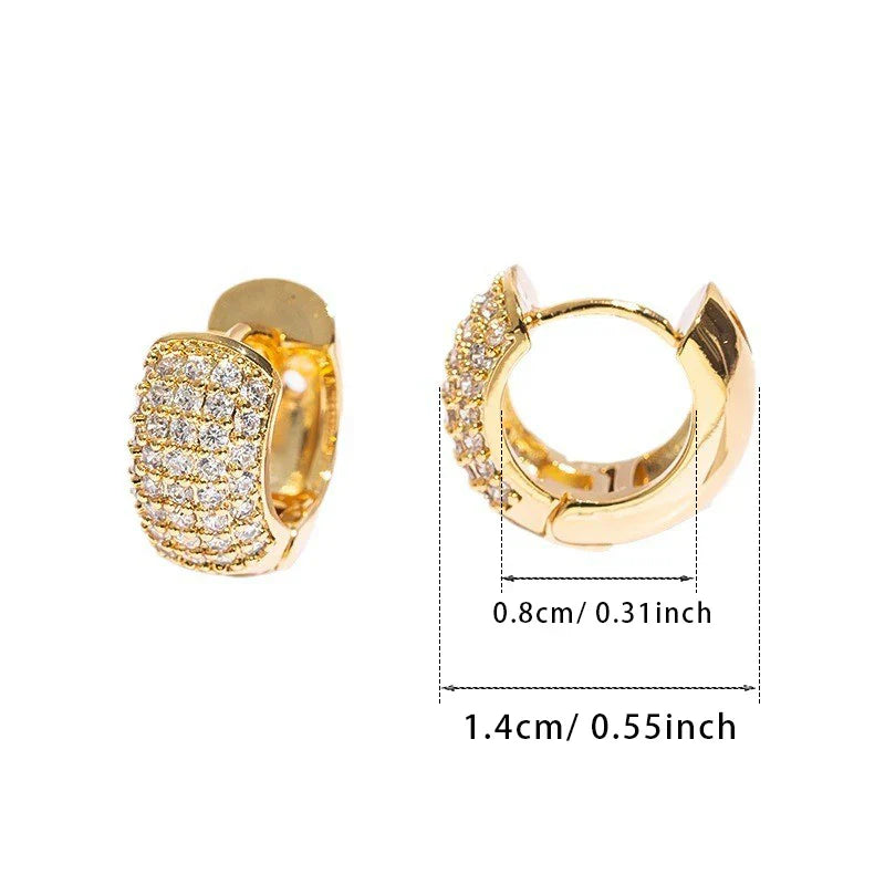 Luxe Zircon Hoop Earrings