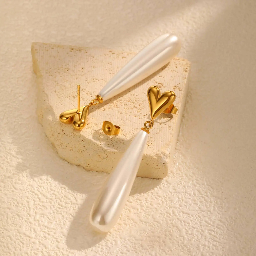 Bella Heart Drop Earrings