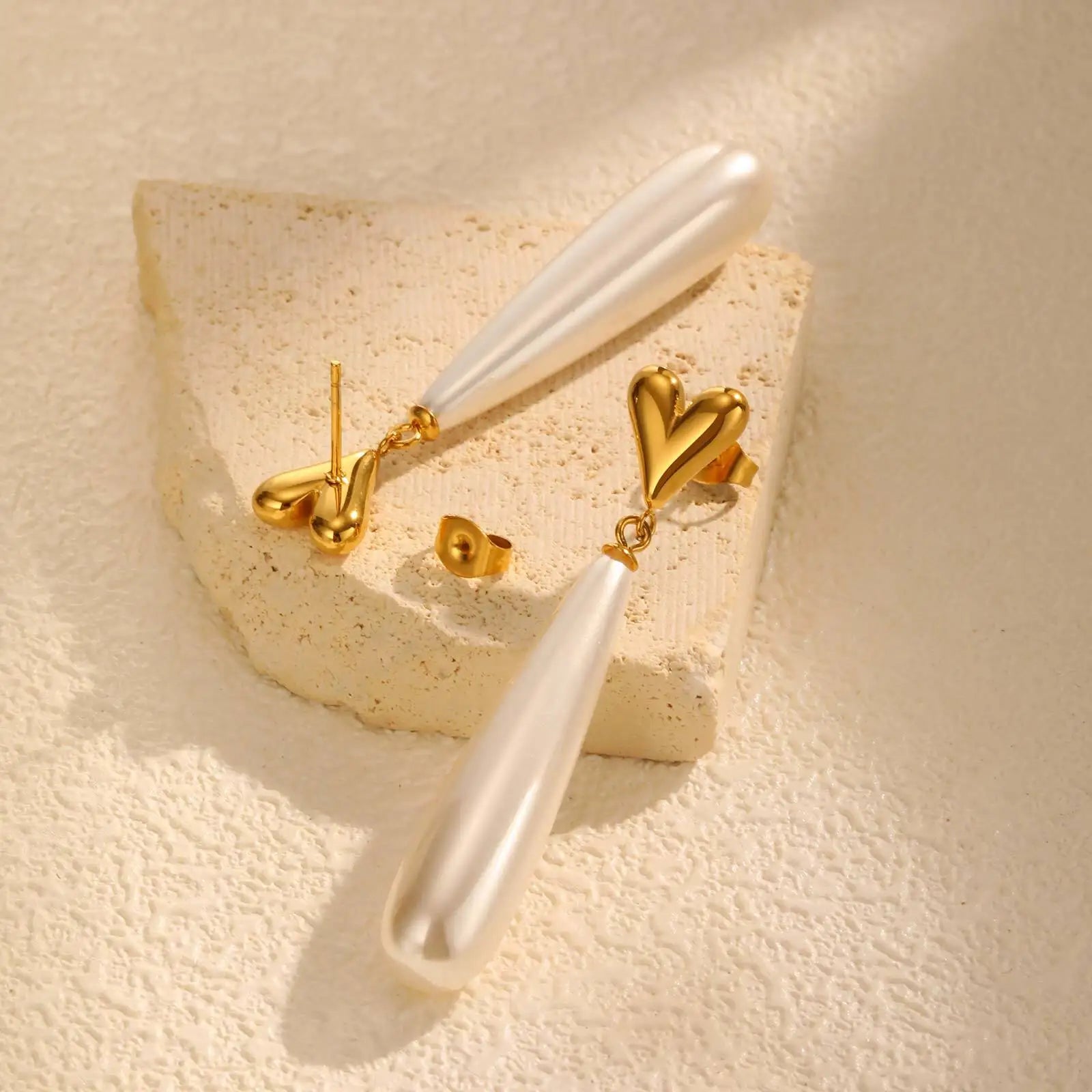 Bella Heart Drop Earrings