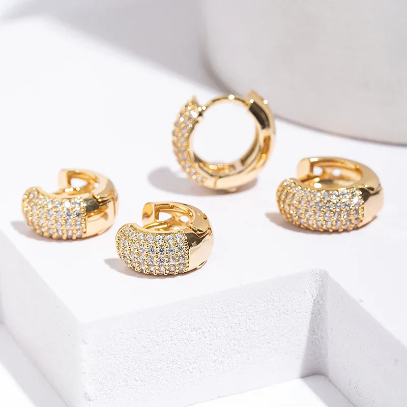 Luxe Zircon Hoop Earrings