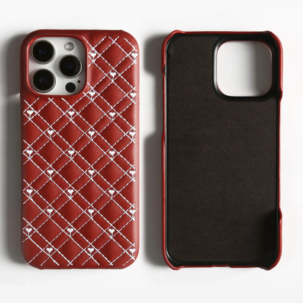 iPhone Heart Leather Case