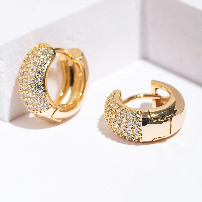 Luxe Zircon Hoop Earrings