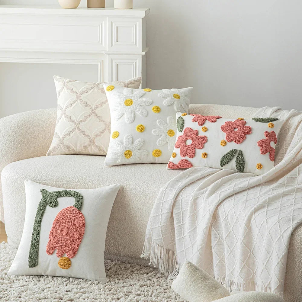 Flora Embroidered Pillow Case