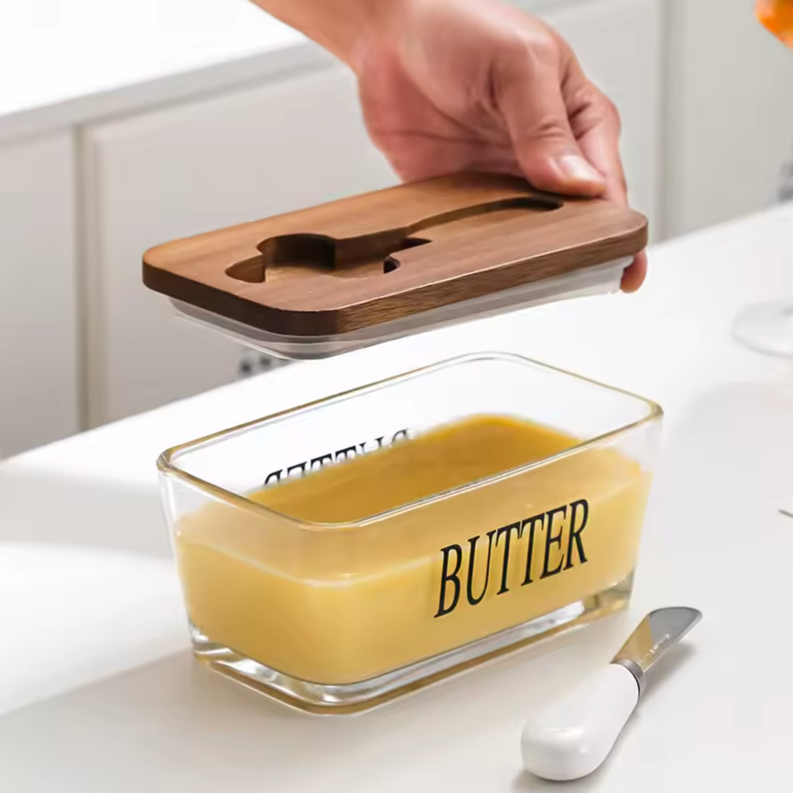 Valio Glass Butter Dish
