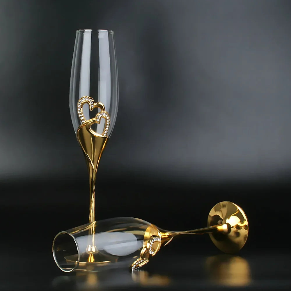 Amour Gold Heart Flutes