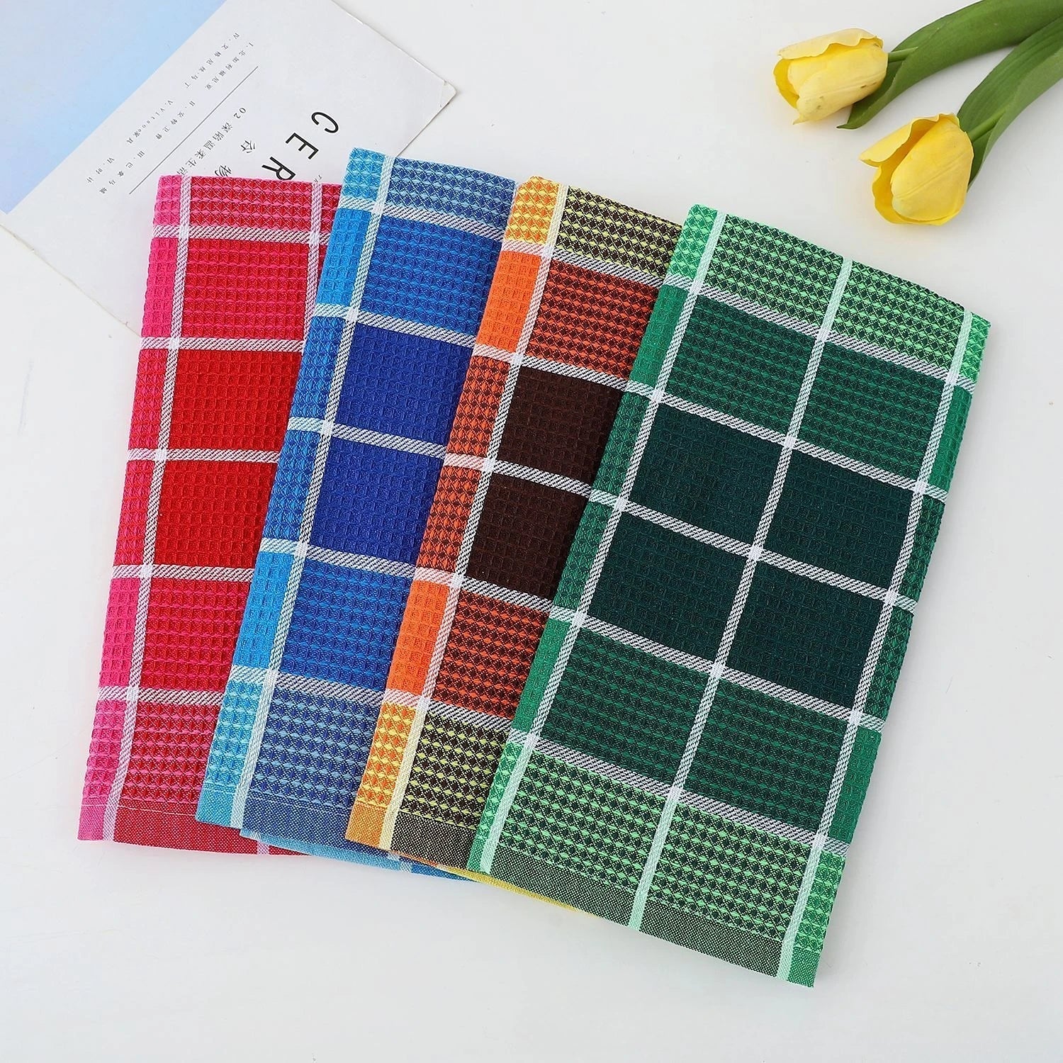 Brighton Waffle Grid Towels
