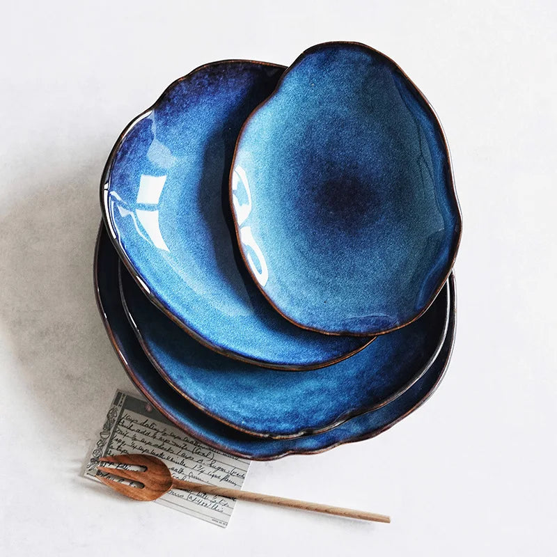 Midnight Ceramic Pool Plates