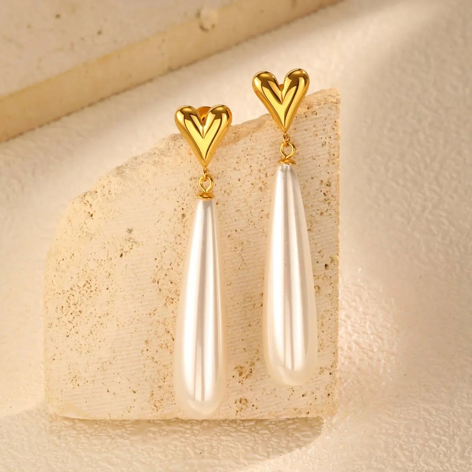 Bella Heart Drop Earrings