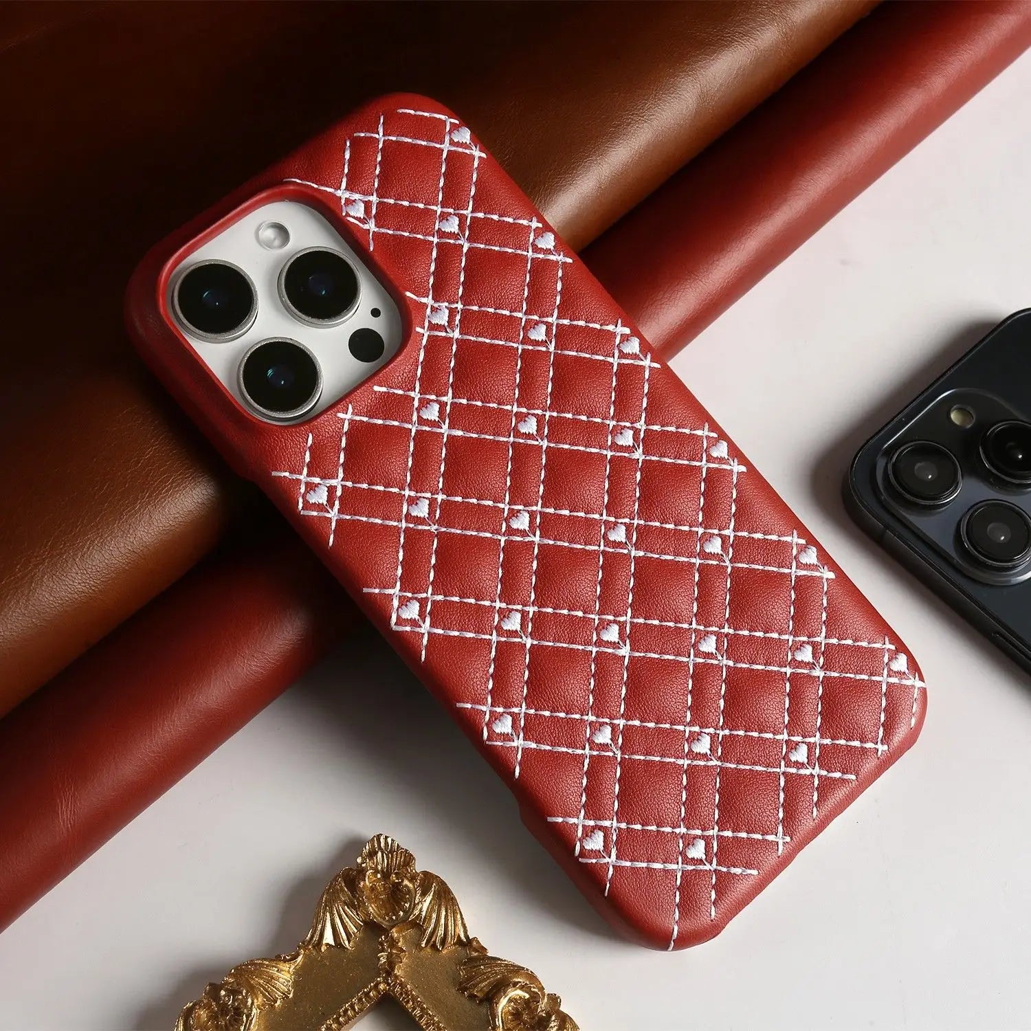 iPhone Heart Leather Case