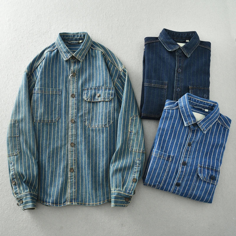 Lorenzo™ | Premium Washed Denim Shirt
